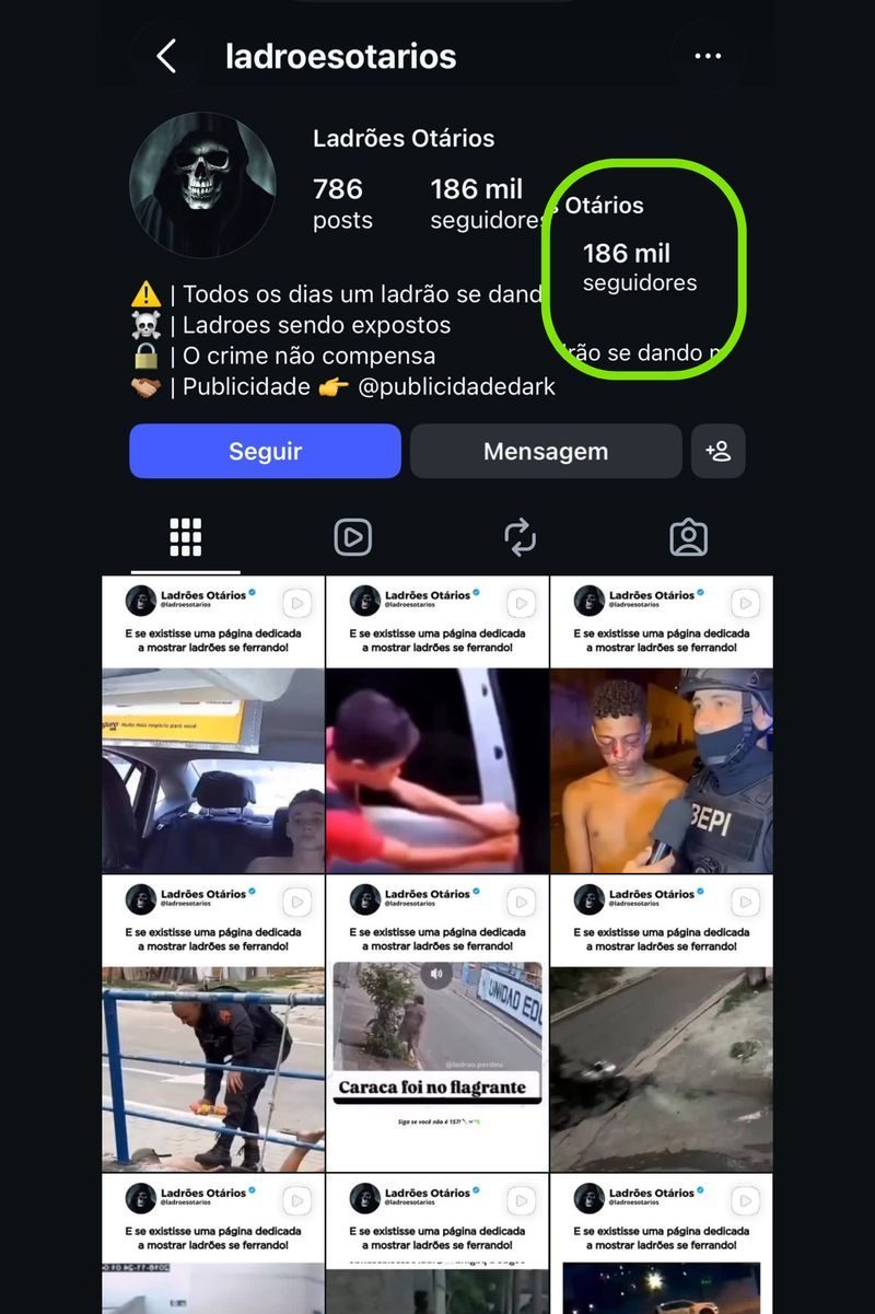 Página dark crescendo no automático