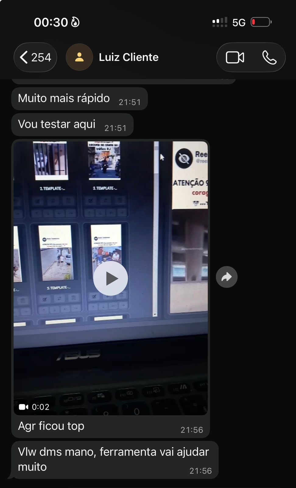 Depoimento WhatsApp